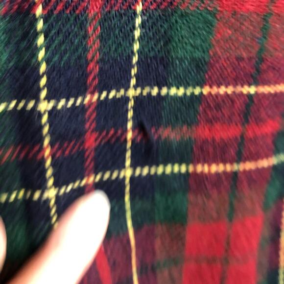 Vintange red green navy gold plaid wool blend button front blazer size 10 - Picture 12 of 16